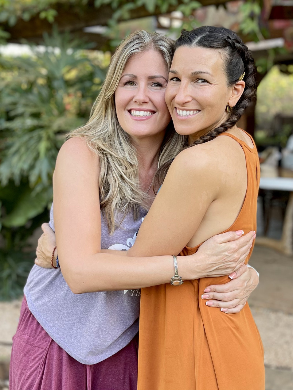 Guests embracing at an SBT retreat